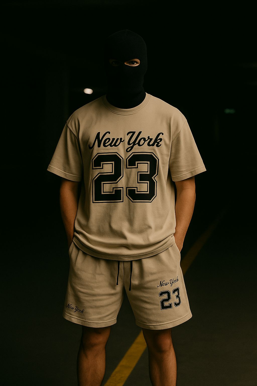 CONJUNTO BEIGE NEW YORK 23 - UNISEX